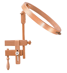 Пяльцы круглые с замком и креплением для стола, диаметр 27,5 см, высота обода 25 мм. Арт 264-10                  