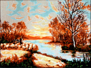 Канва жесткая с рисунком "Осень". Арт 40.119                  