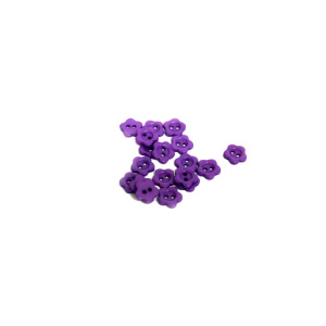 Пуговицы "Мини" цветок на 2 прокола, 10 мм, 18 шт,  цв.фиолетовый. Арт 27327