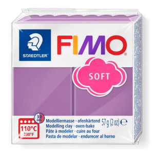 Полимерная глина FIMO "Soft", уп. 57 г, цвет черничный коктейль. Арт 8020-Т60
