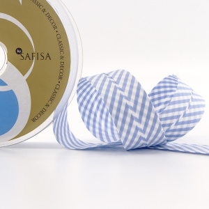 Косая бейка с рисунком SAFISA, арт.6282, 30 мм, 25 м, цвет 04. Арт 6282-30мм-04