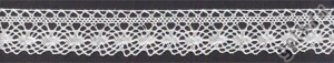 Мерсеризованное хлопковое кружево, 20 мм, цвет белый. Арт 3105/01                 