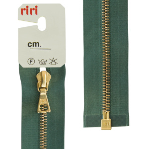 Молния металл, Gold, разъёмная 1 замок, на атласной тесьме, 4 мм, 70 см, цвет 5861, морская волна. Арт 3000083/70/5861         