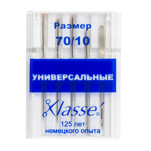 Иглы для бытовых швейных машин универсальные № 70. Арт A6100/70                