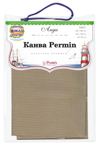 Канва в упаковке Aida 14 ct, 65 х 50 см, цвет №100. Арт 357/50/100