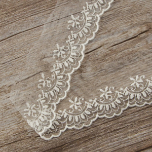 Кружево-вышивка на тюле, 25 мм. Арт 42181/00
