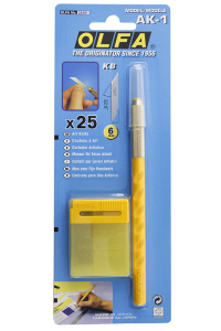 Нож раскройный для хобби с 25 сменными лезвиями. Арт AK-1                    