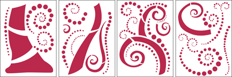 Трафарет "Дерево" - из 4-х модулей. Арт KSH13