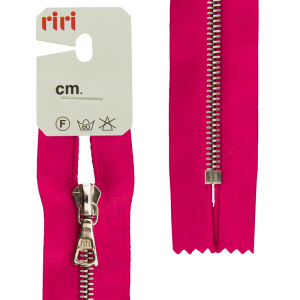 Молния металл, Ni, неразъёмная, на атласной тесьме, 4 мм, 16 см, цвет 9407, малиновый. Арт 3412224/16/9407         