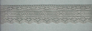 Мерсеризованное хлопковое кружево, 45 мм, цвет светло-серый. Арт 1797/64
