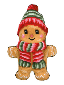 Набор для вышивания подушки "Пряничный человечек". Арт PN-0214528