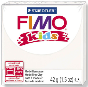 Полимерная глина FIMO "Kids", уп. 42 г, цвет белый. Арт 8030-0