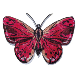 Термоаппликация "Бабочка розовая светло-коричневая". Арт 39273