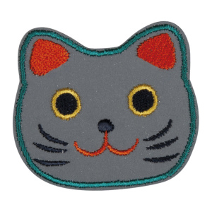 Термоаппликация "Кошка с зеленым контуром". Арт 39197