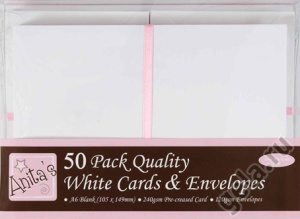 Набор заготовок для открыток с конвертами формат А6 50 шт.. Арт ANT1511020              