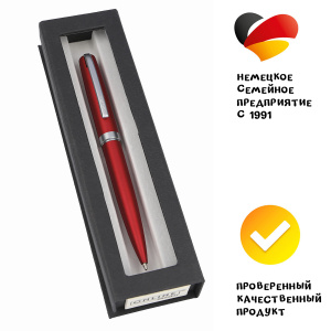 Ручка шариковая "Eleganza" с черным стержнем, толщина линии M, 0.5 мм, цвет корпуса красный. Арт 34641