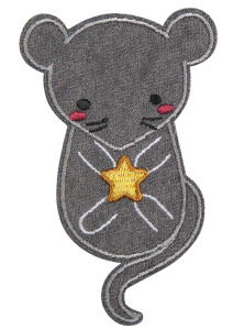 Термоаппликация HKM "Мышь с серой звездой". Арт 38866