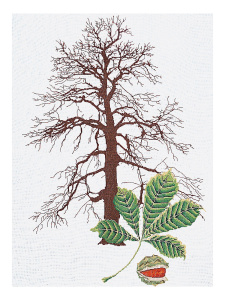 Набор для вышивания "Каштановое дерево", канва лён  32 ct. Арт 830