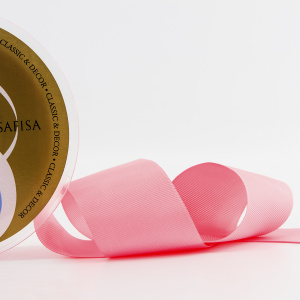 Лента репсовая SAFISA, 50 мм, 25 м, цвет 06 розово-персиковый. Арт 350-50мм-06