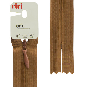 Молния потайная неразъемная, Т3, 18 см, цвет 2209, светло-коричневый. Арт 6010917/18/2209         