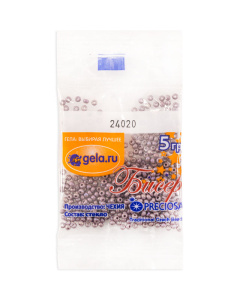 Бисер Preciosa №10, 5 г., цвет №24020 фиолетовый радужный непрозрачный. Арт G 24020