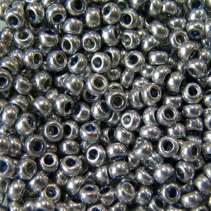 Бисер Preciosa №10, 5 г., цвет №18131 серебряный золь-гель металлик. Арт G 18131