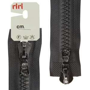 Молния riri тракторная разъёмная 2 замка, 8 мм, 80 cм, цвет 2110, черный. Арт 6016575/80/2110         
