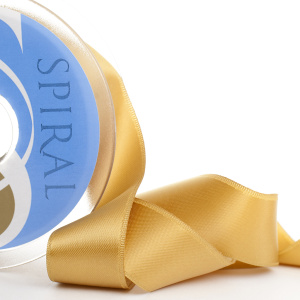 Лента атласная двусторонняя SAFISA, 3 мм, 100 м, цвет 54,  бежево-золотистый. Арт 110-3мм-54              