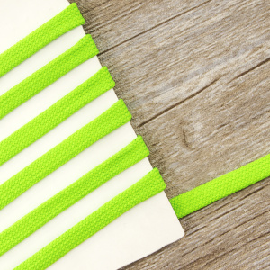Шнур PEGA плоский, полиэстровый, цвет ярко-зеленый, 10 мм. Арт 842580140L1805