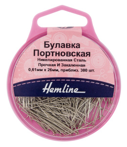 Булавки-гвоздики портновские в пластиковом контейнере. Арт 719                     