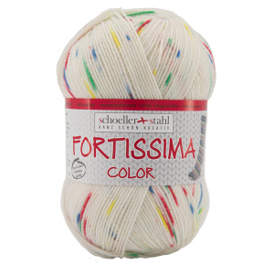 Пряжа Fortissima Socka 4-fach color, 75% шерсть, 25% полиамид, 420 м, 100 г. Арт 90028-2401