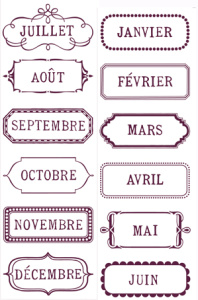 Штамп из пенорезины для оттисков "12 месяцев". Арт 03578