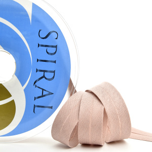 Косая бейка хлопок/лён, 20 мм, 20 м, цвет 145, розовый нежный. Арт 6602-20мм-145