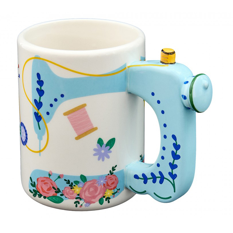 Кружка с ручкой и рисунком "Швейные узоры". Арт N4371.8