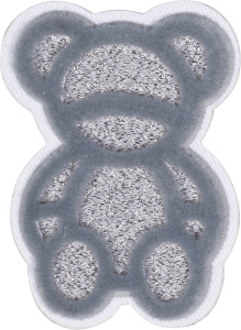 Термоаппликация "Медведь с серебрянными блёстками". Арт 43195