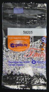 Бисер Preciosa №10, 5 г., цвет №58205 хрустальный радужный. Арт G 58205