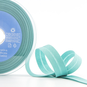 Косая бейка хлопок/полиэстер 20 мм, 25 м, цвет 78, мятный. Арт 6120-20мм-78            