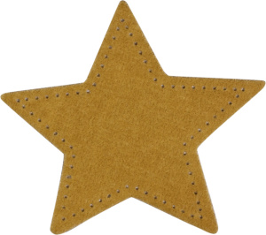 Термоаппликация "Замшевая звезда маленькая оранжевая". Арт 43178