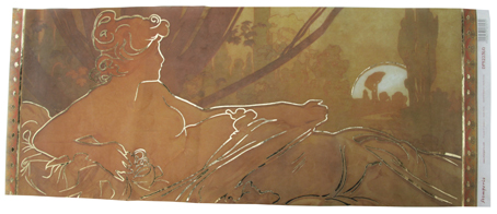 Бумага упаковочная с контурным золочением "Закат", рисовая, 24 х 60 см. Арт DFS223LG                