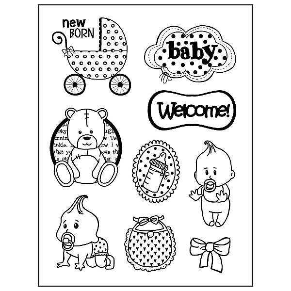 Штамп на резиновой основе HD "Baby". Арт WTKCC86