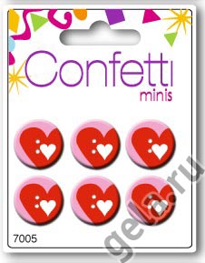 Пуговицы "Mini Confetti" Hearts. Арт 7005                    