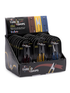 Ножницы-сниппер для обрезки нитей, 10,5 см , 24 шт. в картонном прикассовом стенде. Арт B4842