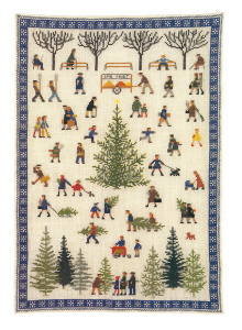 Набор для вышивания: "Предновогодняя суета". Арт 30-5050