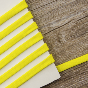 Шнур PEGA плоский, полиэстровый, цвет лимонный, 10 мм. Арт 842580140L4241