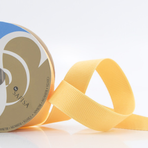 Лента репсовая SAFISA мини-рулон, 10 мм, 4 м, цвет 32, желтый. Арт P00350W-10мм-32         