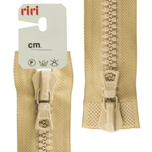 Молния riri тракторная разъёмная 2 замка, 8 мм, 85 cм, цвет 2212, бежевый. Арт 6016575/85/2212         