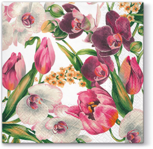 Салфетки трехслойные для декупажа, коллекция "Lunch"  PAW Decor Collection Фиалковый шарм". Арт SDL090800