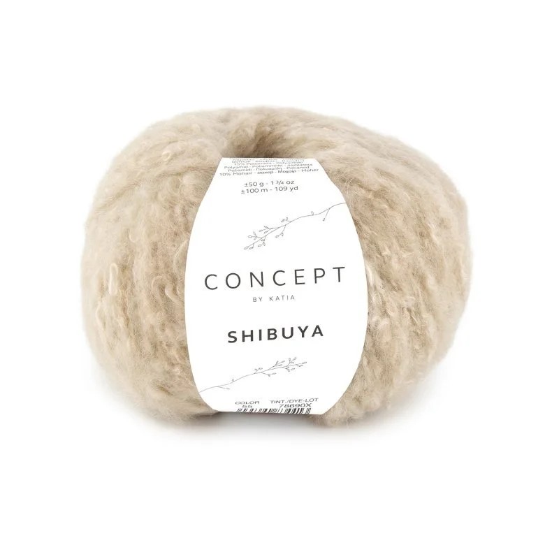 Пряжа Shibuya, 50% шерсть, 25% хлопок, 15% полиамид, 10% Мохер, 50 г, 100 м. Арт 1306.55