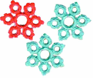 Термоаппликации HKM "Schneeflocke klein orange". Арт 33231/SET