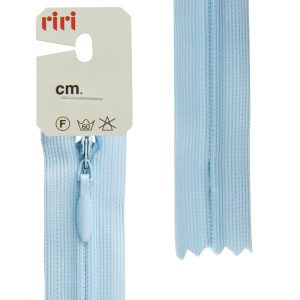 Молния потайная неразъемная, Т3, 60 см, цвет 2637, голубой светлый. Арт 6010917/60/2637         